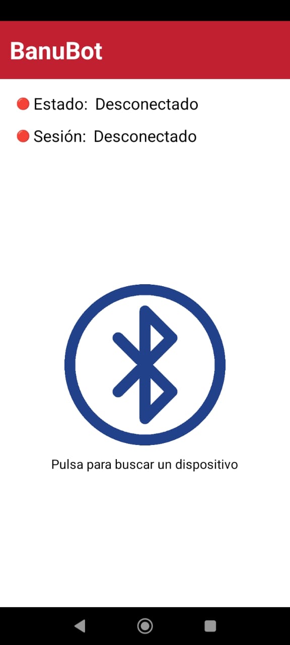 Botón conectar en la app
